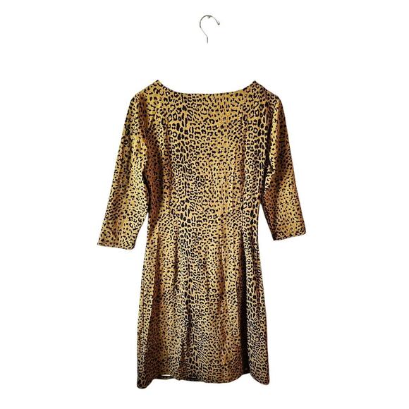 J. MCLAUGHLIN  Sage Ruched Leopard Dress sz large sheath - Picture 4 of 7